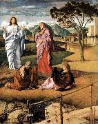 BELLINI, Giovanni Transfiguration of Christ (detail)  ytt oil on canvas